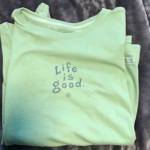 Life is good green women’s relaxed fit top